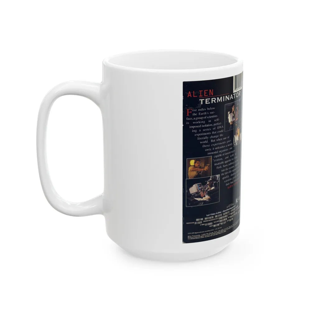 ALIEN TERMINATOR (VHS COVER) - White Coffee Mug-Go Mug Yourself