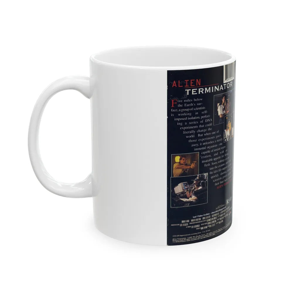 ALIEN TERMINATOR (VHS COVER) - White Coffee Mug-Go Mug Yourself