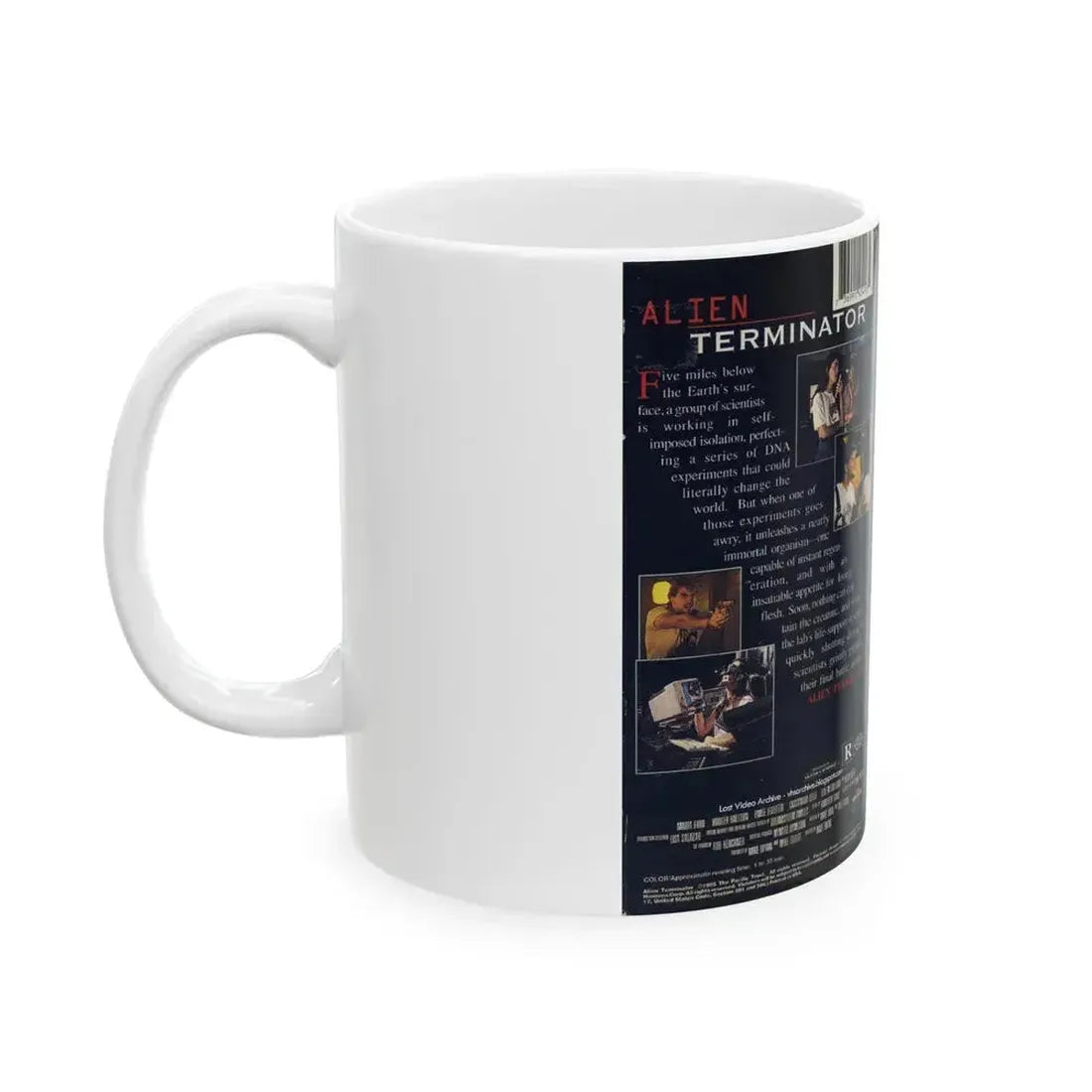 ALIEN TERMINATOR (VHS COVER) - White Coffee Mug - Go Mug Yourself