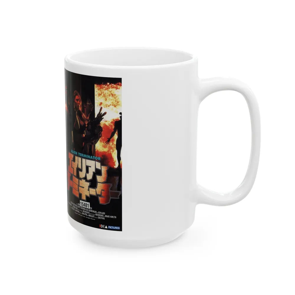 ALIEN TERMINATOR (VHS COVER)_1 - White Coffee Mug-Go Mug Yourself