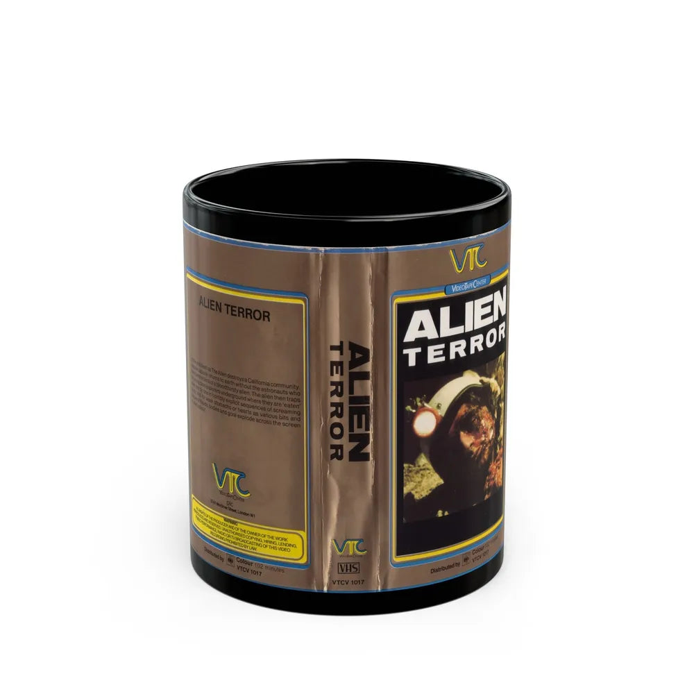 ALIEN TERROR (VHS COVER) - Black Coffee Mug-11oz-Go Mug Yourself