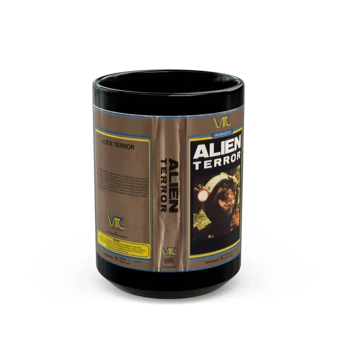 ALIEN TERROR (VHS COVER) - Black Coffee Mug 15oz - Go Mug Yourself