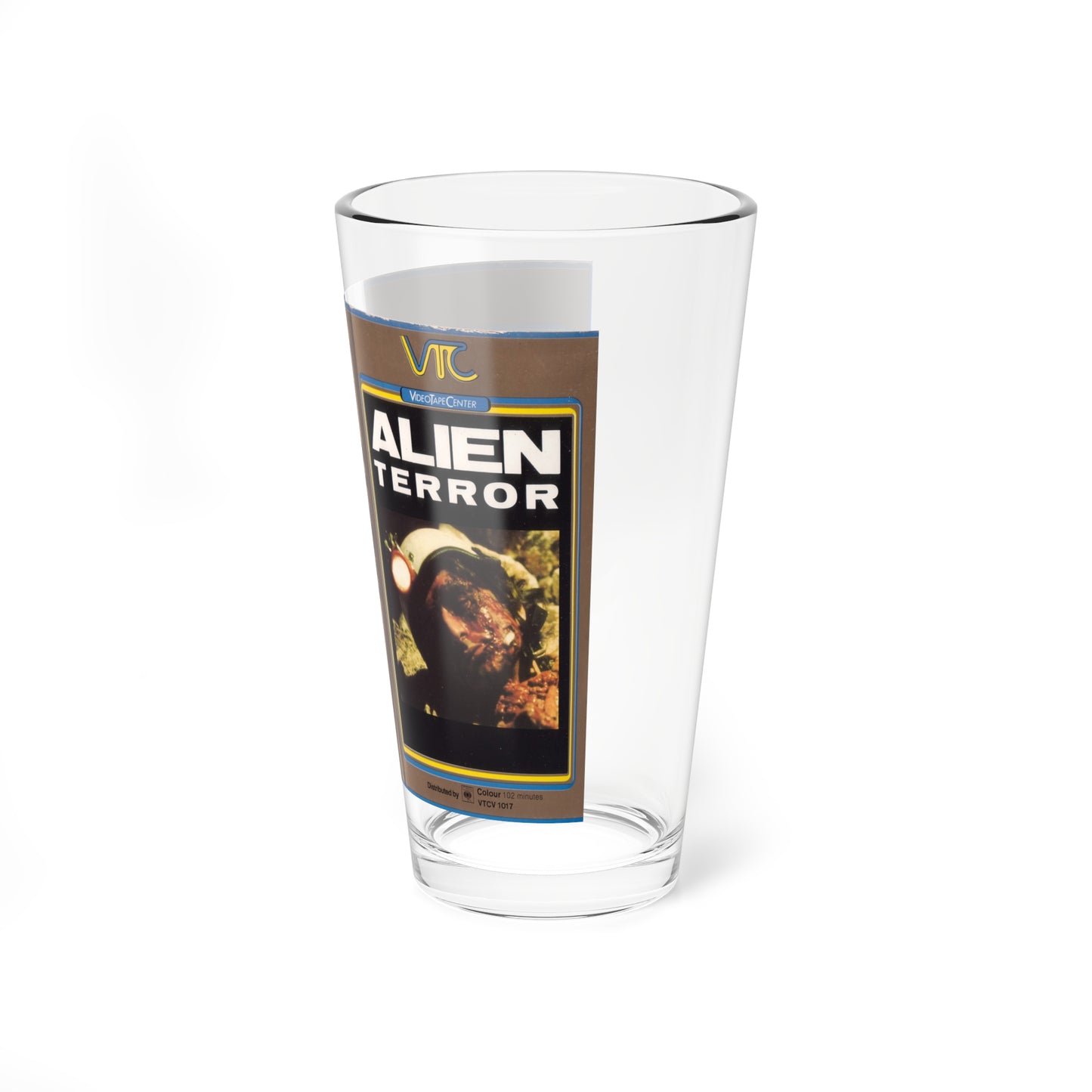 ALIEN TERROR (VHS COVER) Pint Glass 16oz-Go Mug Yourself