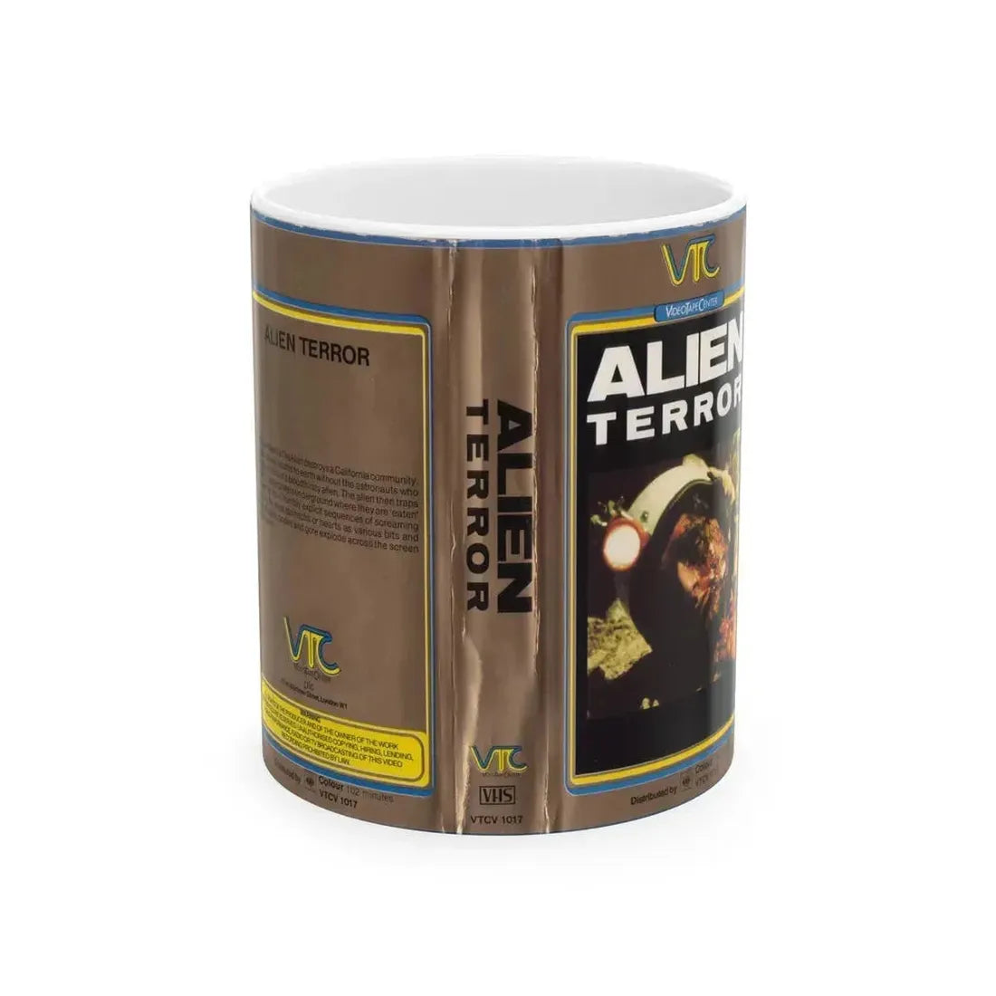 ALIEN TERROR (VHS COVER) - White Coffee Mug 11oz - Go Mug Yourself