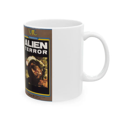 ALIEN TERROR (VHS COVER) - White Coffee Mug-Go Mug Yourself