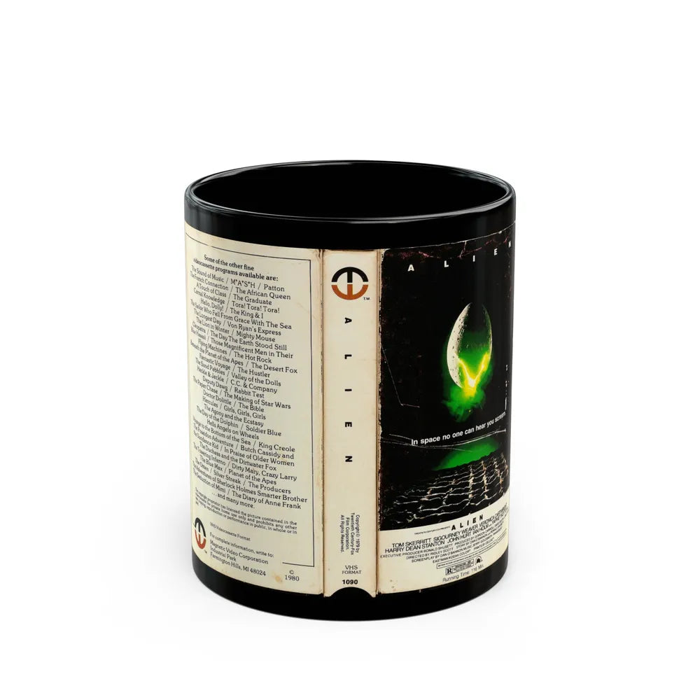 ALIEN (VHS COVER) - Black Coffee Mug-11oz-Go Mug Yourself