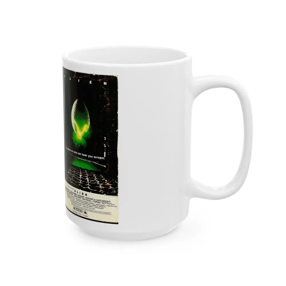 ALIEN (VHS COVER) - White Coffee Mug-Go Mug Yourself