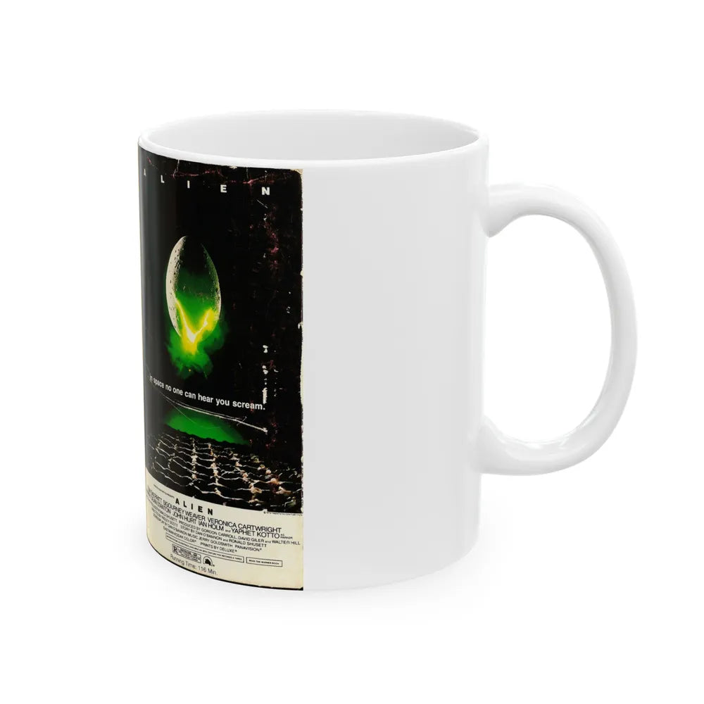 ALIEN (VHS COVER) - White Coffee Mug-Go Mug Yourself