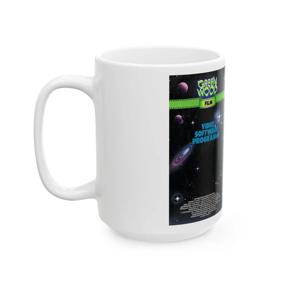 ALIEN0DIE0SAAT DES GRAUENS KEHRT ZURUCK (VHS COVER) - White Coffee Mug-Go Mug Yourself