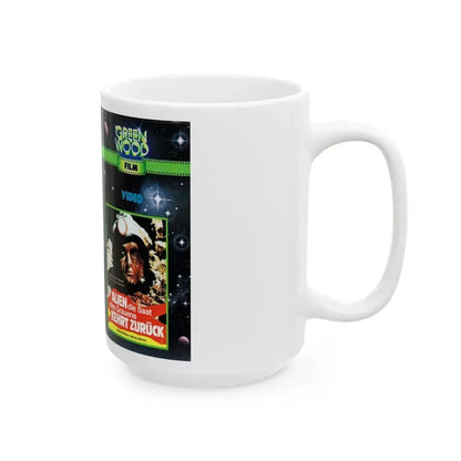 ALIEN0DIE0SAAT DES GRAUENS KEHRT ZURUCK (VHS COVER) - White Coffee Mug - Go Mug Yourself
