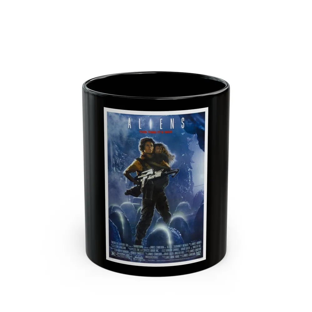 ALIENS (2) 1986 Movie Poster - Black Coffee Mug-11oz-Go Mug Yourself