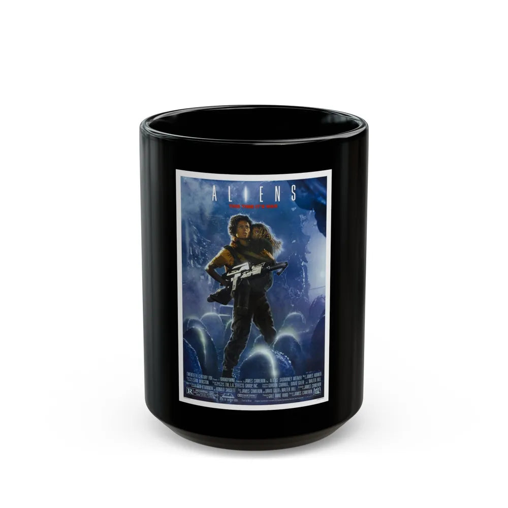 ALIENS (2) 1986 Movie Poster - Black Coffee Mug-15oz-Go Mug Yourself