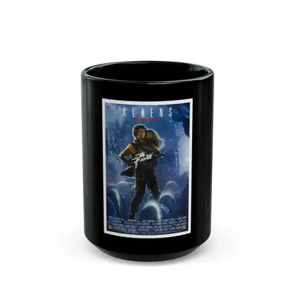 ALIENS (2) 1986 Movie Poster - Black Coffee Mug 15oz - Go Mug Yourself