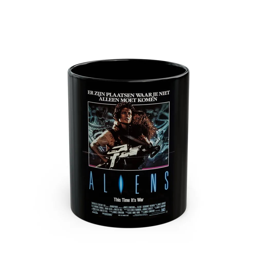 ALIENS (DUTCH) 1986 Movie Poster - Black Coffee Mug-11oz-Go Mug Yourself