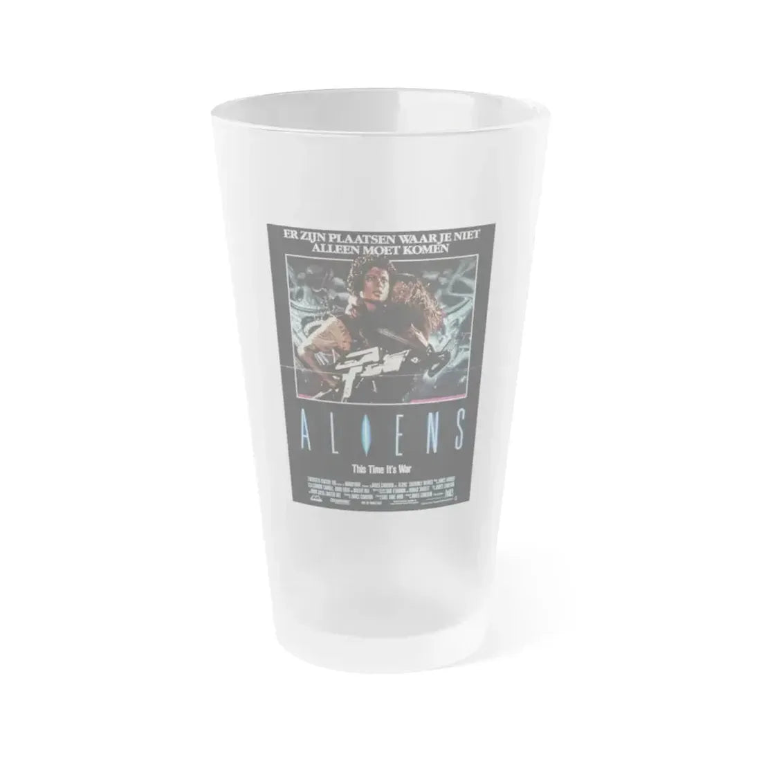 ALIENS (DUTCH) 1986 Movie Poster - Frosted Pint Glass 16oz Default Title - Go Mug Yourself