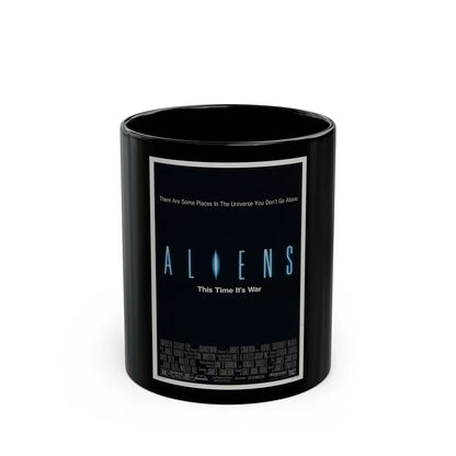 ALIENS (TEASER) 1986 Movie Poster - Black Coffee Mug-11oz-Go Mug Yourself