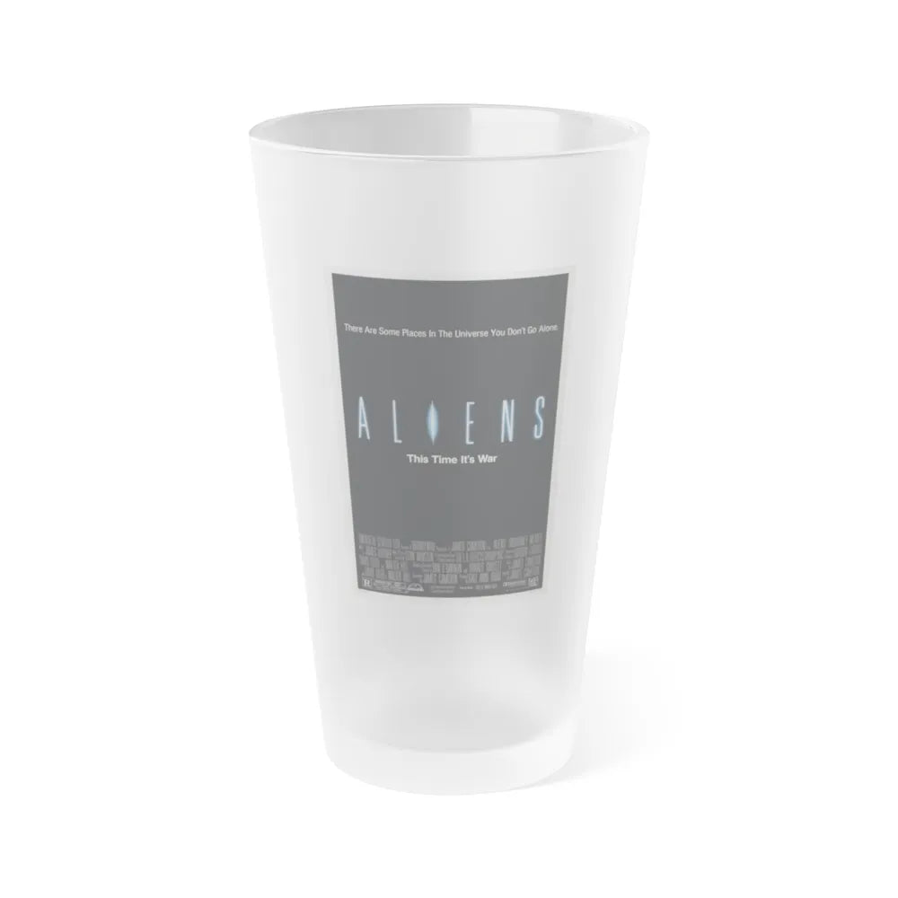 ALIENS (TEASER) 1986 Movie Poster - Frosted Pint Glass 16oz-Go Mug Yourself