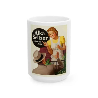 Alka-Seltzer ad illustration - White Coffee Mug 15oz - Go Mug Yourself
