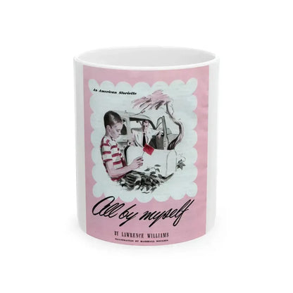 All by Myself, The American Magazine, January 1950 - White Coffee Mug 11oz - Go Mug Yourself