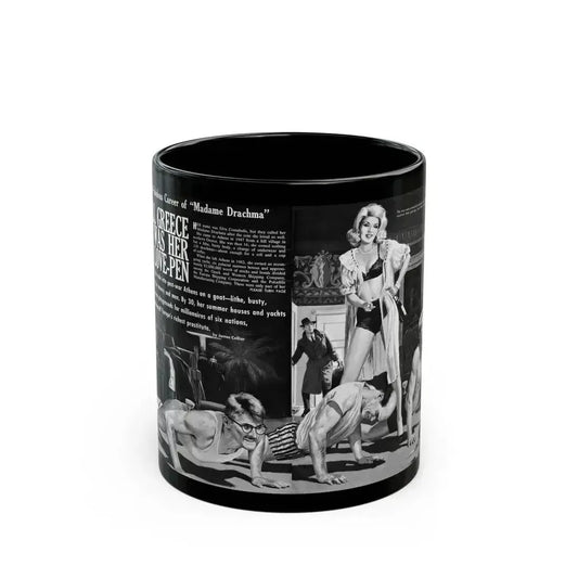 All Greece Was Her Love-Pen, Bluebook magazine, Aug 1963 - Black Coffee Mug 11oz - Go Mug Yourself