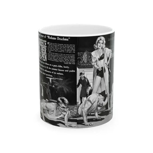 All Greece Was Her Love-Pen, Bluebook magazine, Aug 1963 - White Coffee Mug 11oz - Go Mug Yourself