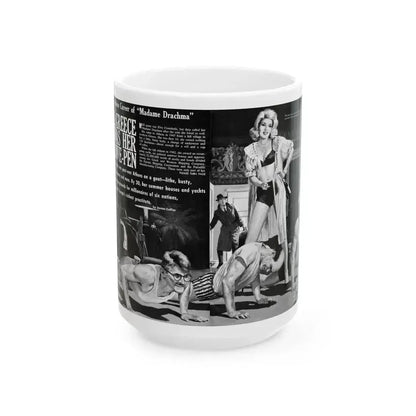 All Greece Was Her Love-Pen, Bluebook magazine, Aug 1963 - White Coffee Mug 15oz - Go Mug Yourself