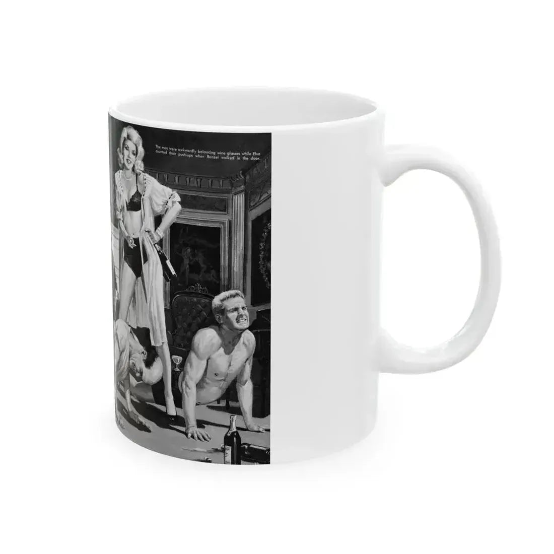 All Greece Was Her Love-Pen, Bluebook magazine, Aug 1963 - White Coffee Mug - Go Mug Yourself