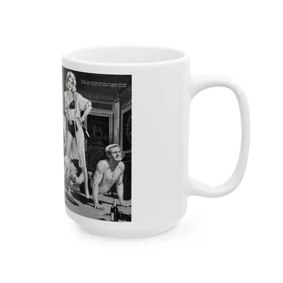 All Greece Was Her Love-Pen, Bluebook magazine, Aug 1963 - White Coffee Mug - Go Mug Yourself
