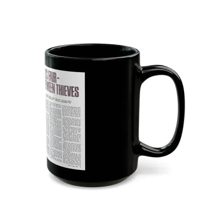 All's Fair Between Thieves, Adam magazine, October 1973 - Black Coffee Mug - Go Mug Yourself