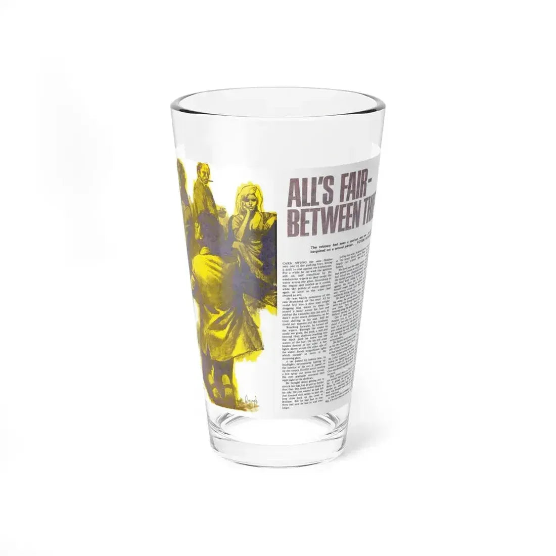 All's Fair Between Thieves, Adam magazine, October 1973 (Magazine Illustration) Pint Glass 16oz 16oz - Go Mug Yourself