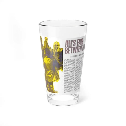 All's Fair Between Thieves, Adam magazine, October 1973 (Magazine Illustration) Pint Glass 16oz 16oz - Go Mug Yourself