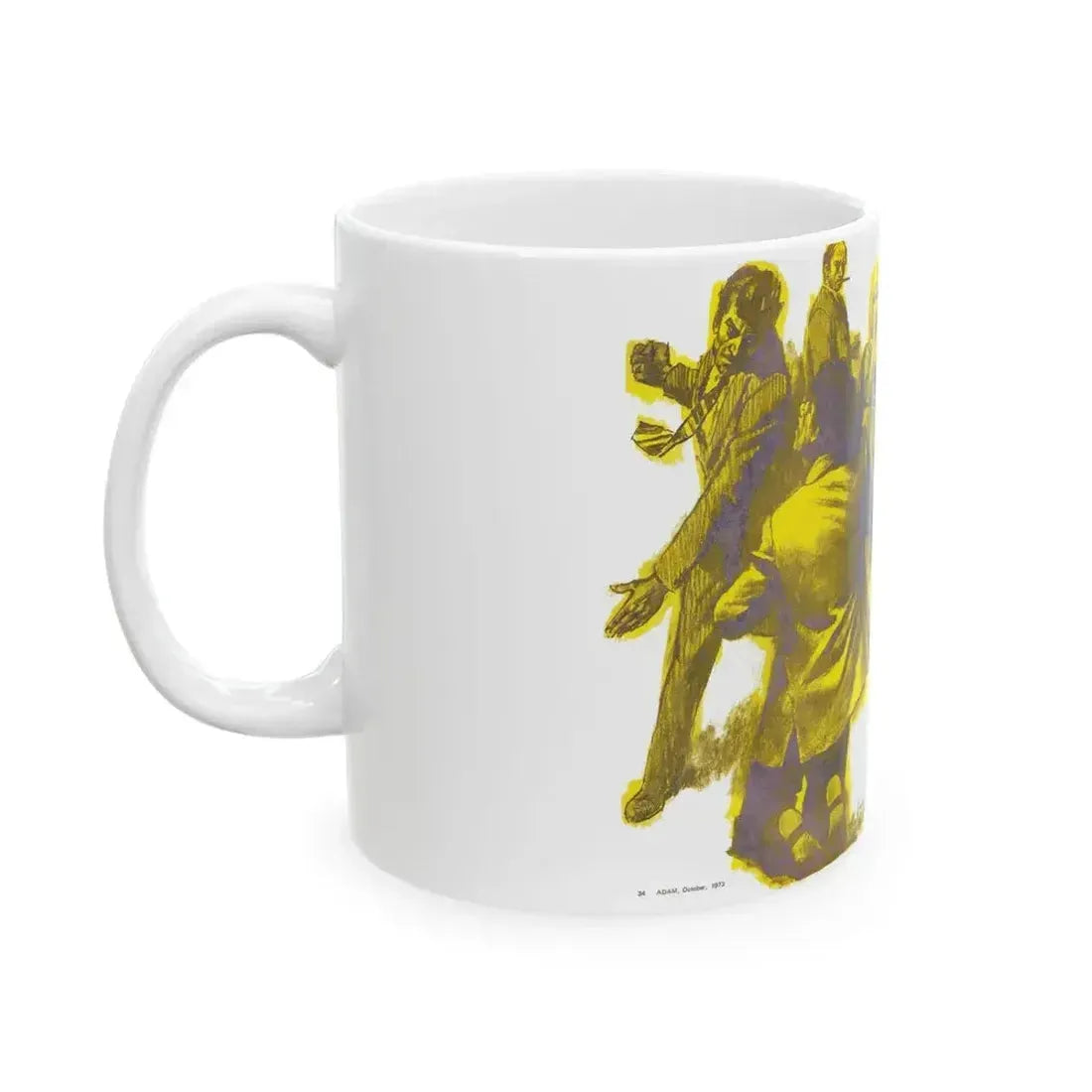 All's Fair Between Thieves, Adam magazine, October 1973 - White Coffee Mug - Go Mug Yourself