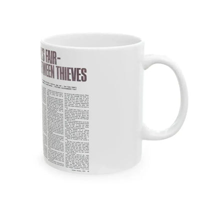 All's Fair Between Thieves, Adam magazine, October 1973 - White Coffee Mug - Go Mug Yourself
