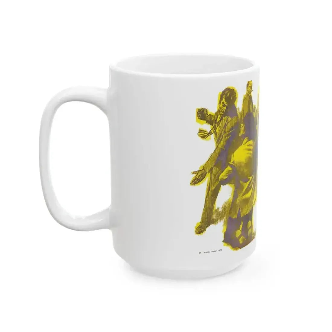 All's Fair Between Thieves, Adam magazine, October 1973 - White Coffee Mug - Go Mug Yourself