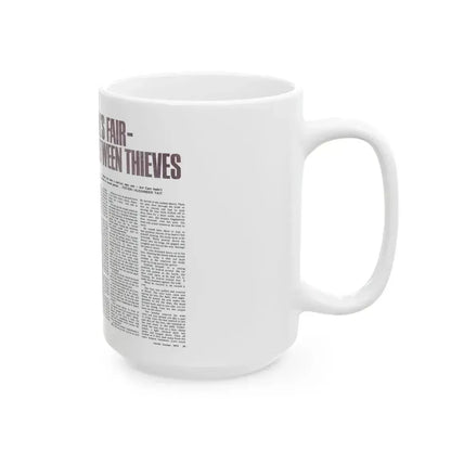 All's Fair Between Thieves, Adam magazine, October 1973 - White Coffee Mug - Go Mug Yourself