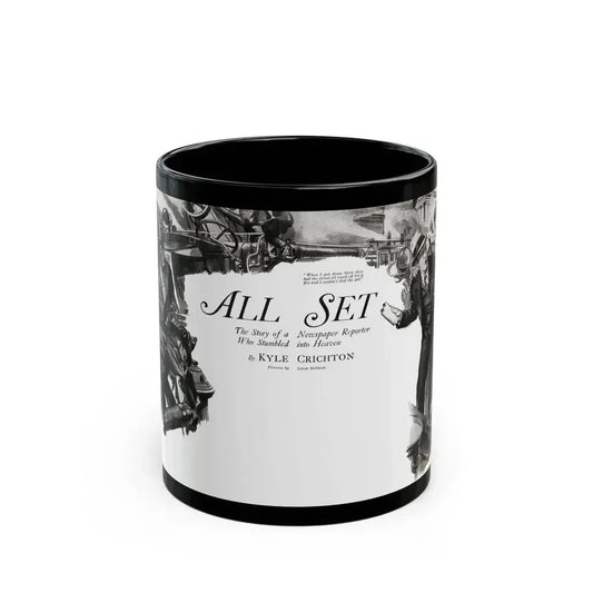 All Set, Liberty magazine, October 15, 1932 - Black Coffee Mug 11oz - Go Mug Yourself