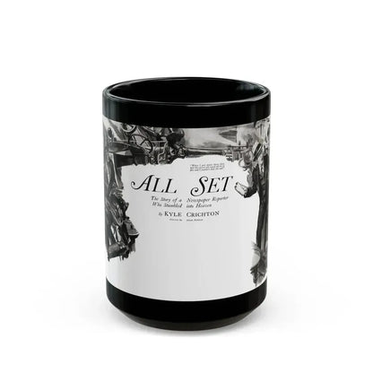 All Set, Liberty magazine, October 15, 1932 - Black Coffee Mug 15oz - Go Mug Yourself