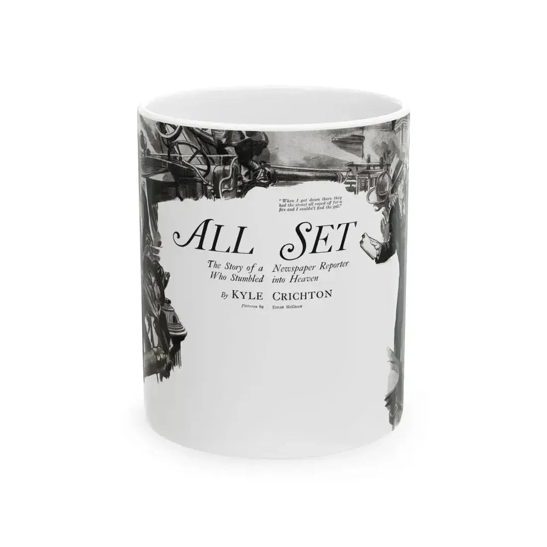 All Set, Liberty magazine, October 15, 1932 - White Coffee Mug 11oz - Go Mug Yourself