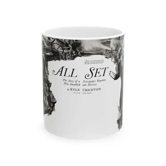 All Set, Liberty magazine, October 15, 1932 - White Coffee Mug 11oz - Go Mug Yourself