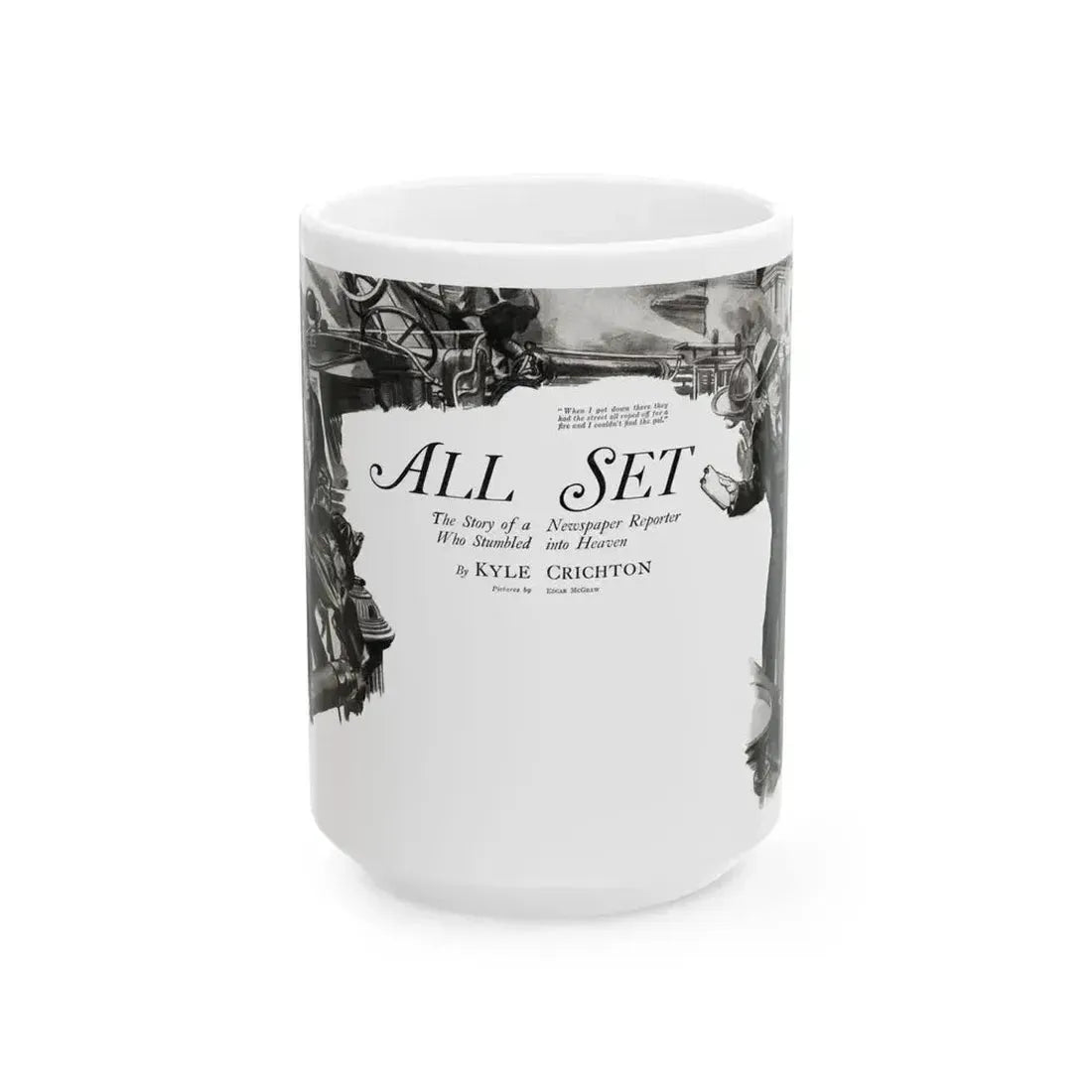 All Set, Liberty magazine, October 15, 1932 - White Coffee Mug 15oz - Go Mug Yourself