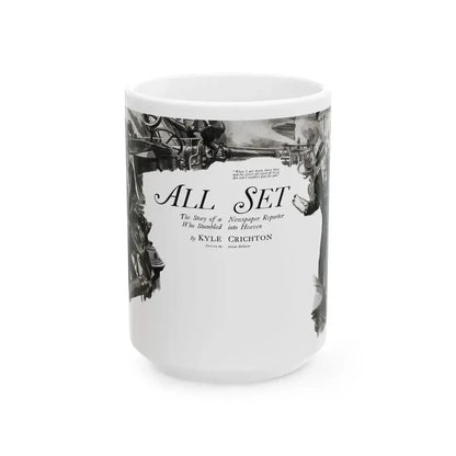 All Set, Liberty magazine, October 15, 1932 - White Coffee Mug 15oz - Go Mug Yourself