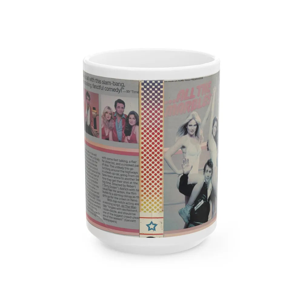 ALL THE MARBLES (VHS COVER) - White Coffee Mug-15oz-Go Mug Yourself