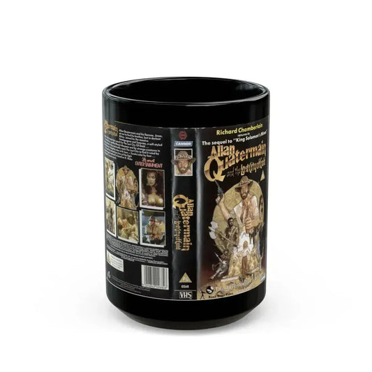 ALLAN QUATERMAIN AND THE LOST CITY OF GOLD (VHS COVER) - Black Coffee Mug 15oz - Go Mug Yourself