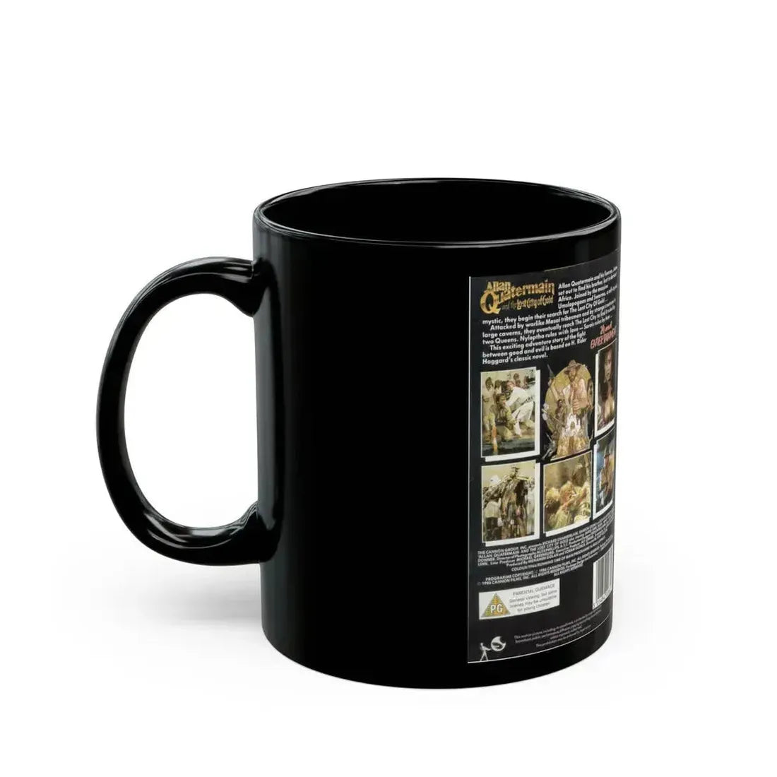 ALLAN QUATERMAIN AND THE LOST CITY OF GOLD (VHS COVER) - Black Coffee Mug - Go Mug Yourself