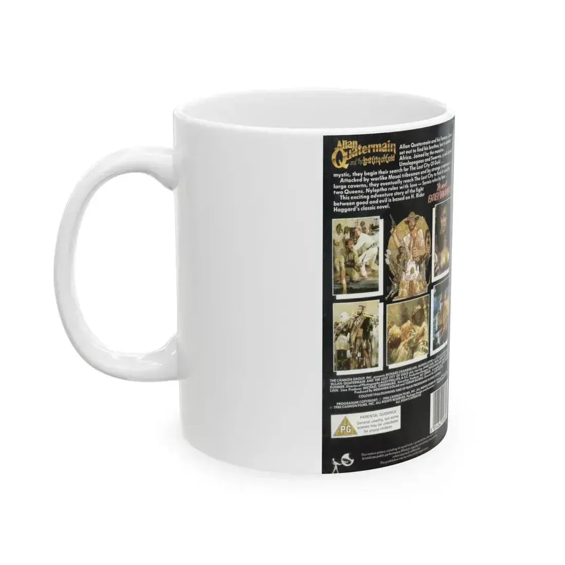 ALLAN QUATERMAIN AND THE LOST CITY OF GOLD (VHS COVER) - White Coffee Mug - Go Mug Yourself