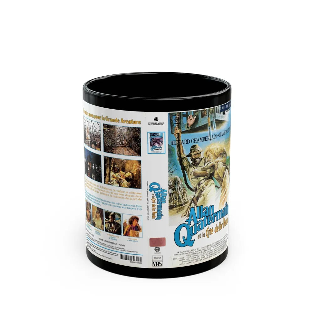 ALLAN QUATERMAIN (VHS COVER) - Black Coffee Mug-11oz-Go Mug Yourself