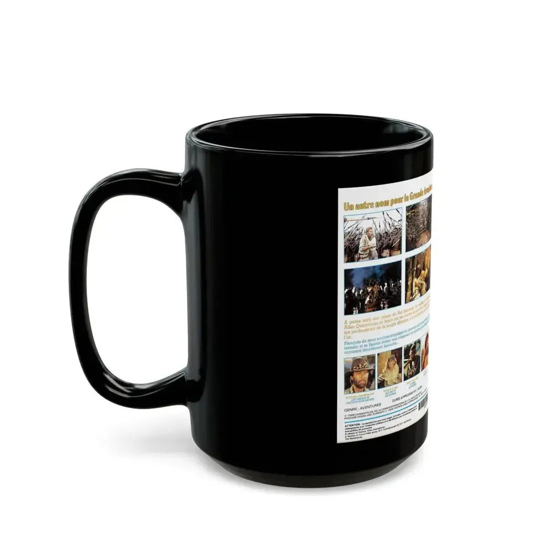 ALLAN QUATERMAIN (VHS COVER) - Black Coffee Mug - Go Mug Yourself