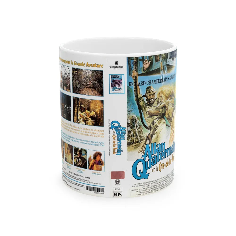 ALLAN QUATERMAIN (VHS COVER) - White Coffee Mug-11oz-Go Mug Yourself