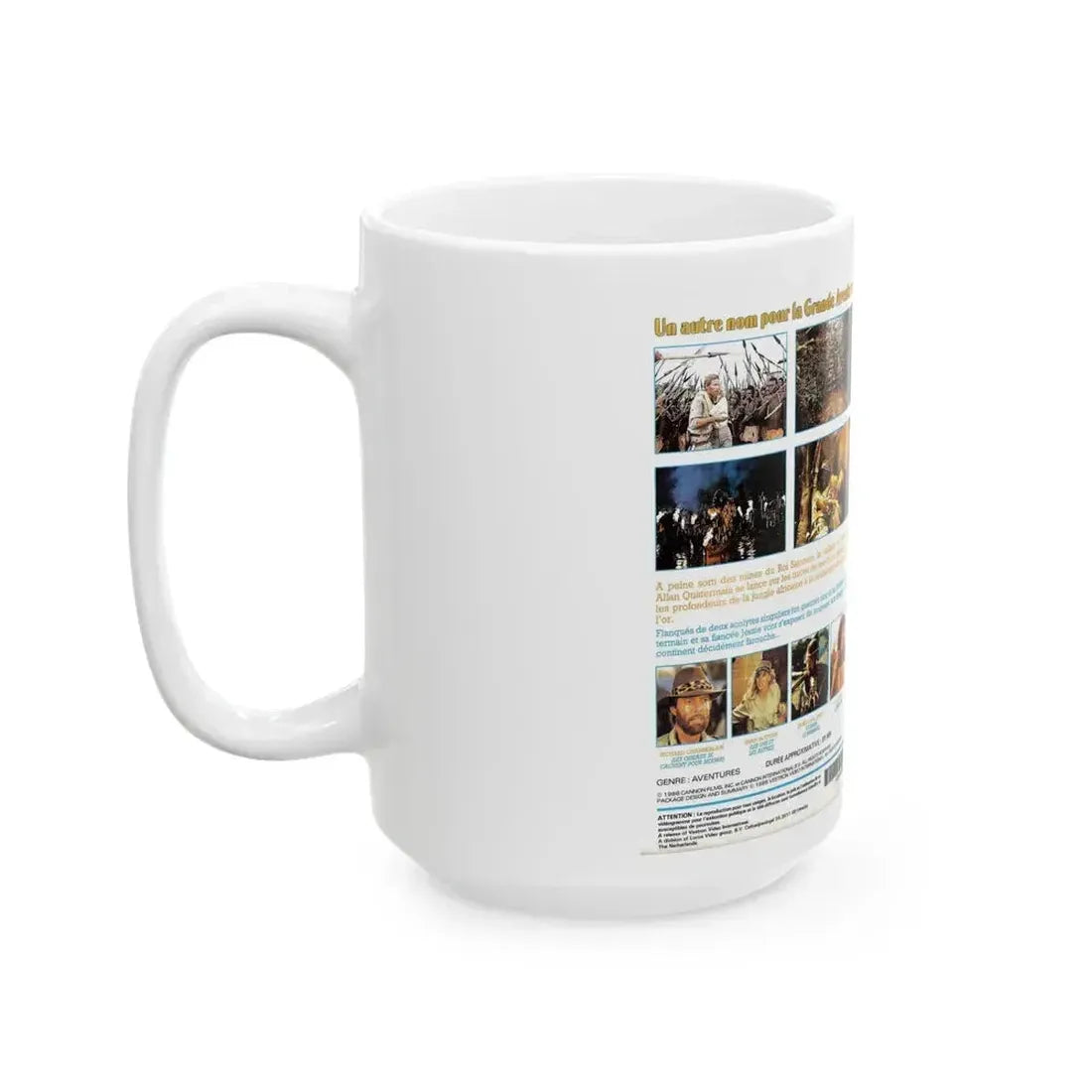 ALLAN QUATERMAIN (VHS COVER) - White Coffee Mug - Go Mug Yourself