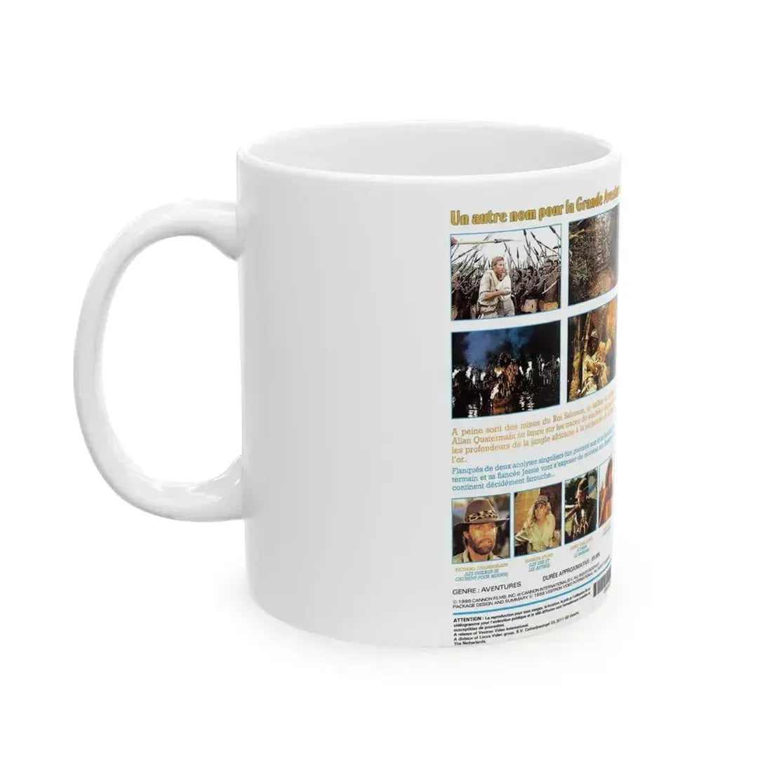 ALLAN QUATERMAIN (VHS COVER) - White Coffee Mug - Go Mug Yourself